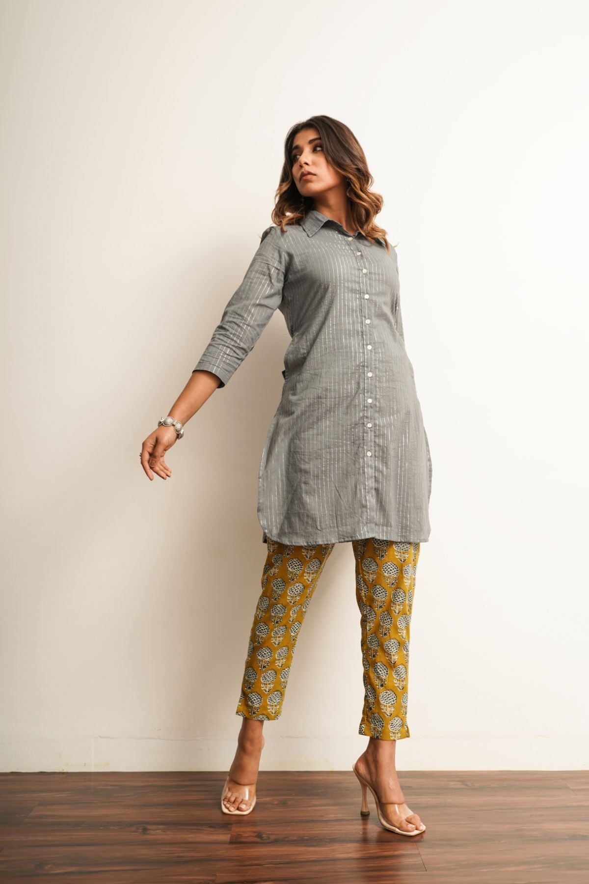 Yellow Printed Cotton Straight Pant at Kamakhyaa by Keva. This item is 100% cotton, Capris, Fusion Wear, Less than $50, Natural, New, Prints, Products less than $25, Regular Fit, Saba, Womenswear, Yellow