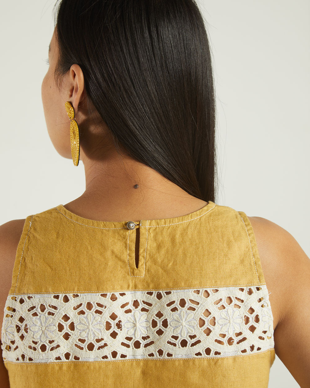Yellow Sleeveless Crop Top at Kamakhyaa by Reistor. This item is Bemberg, Casual Wear, Crop Tops, Hemp, Natural, Solids, Tops, Womenswear
