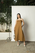 Yellow Sleeveless Slip Dress at Kamakhyaa by Anushé Pirani. This item is Cotton Hemp, Dresses, Nostalgic Whispers, Sleeveless, Slip Dress, solid, Womenswear, Yellow